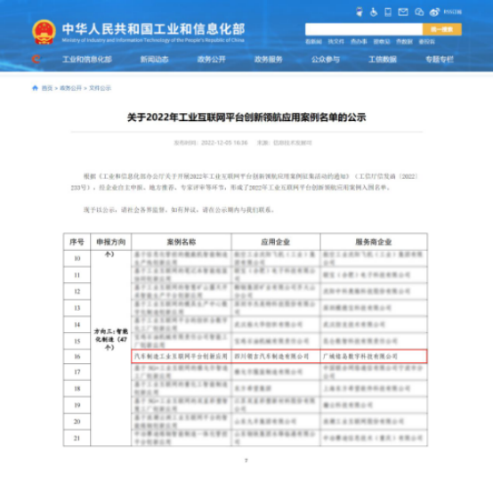 廣域銘島入圍工信部“2022年工業(yè)互聯(lián)網(wǎng)平臺(tái)創(chuàng)新領(lǐng)航應(yīng)用案例”