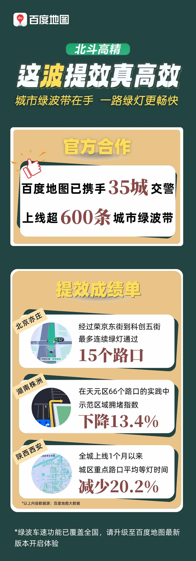 全國近3000區(qū)縣超百萬紅綠燈倒計時，百度地圖獨(dú)家支持綠燈讀秒