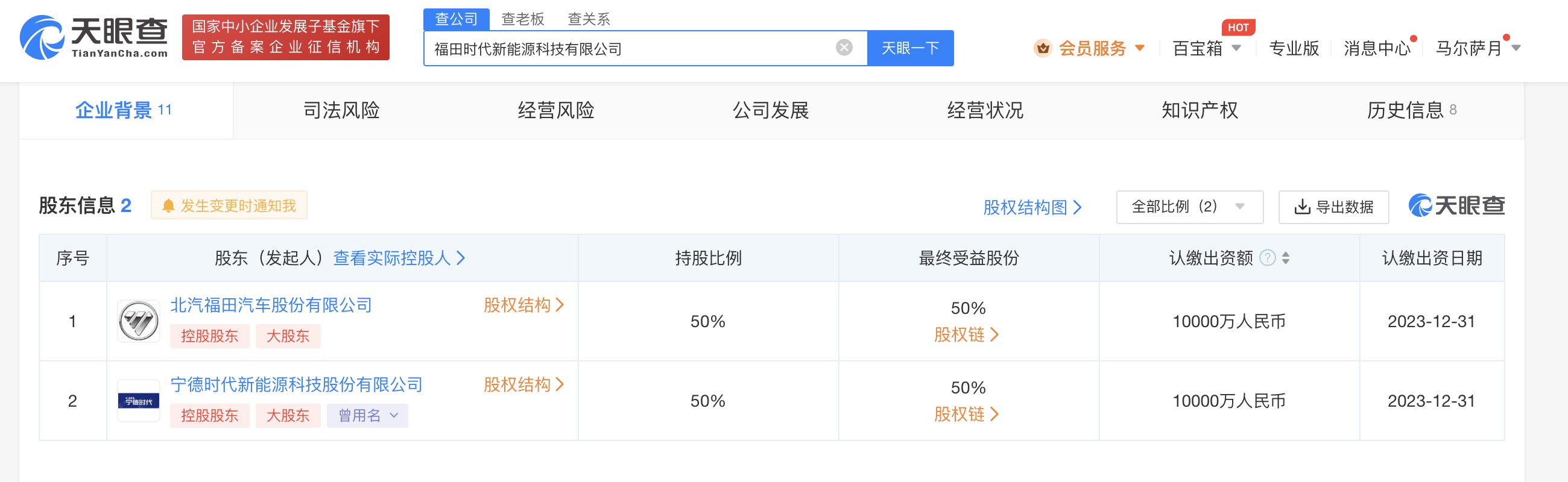 寧德時代福田汽車合資公司成立